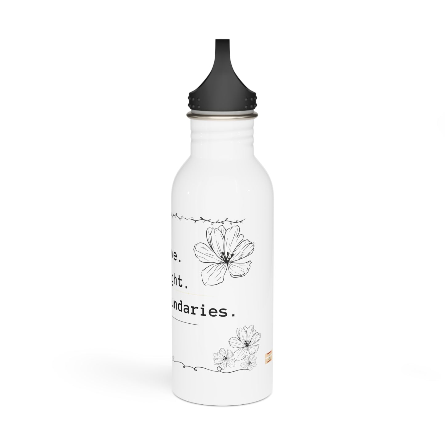 LOVE. LIGHT. BOUNDARIES. - Stainless Steel Water Bottle