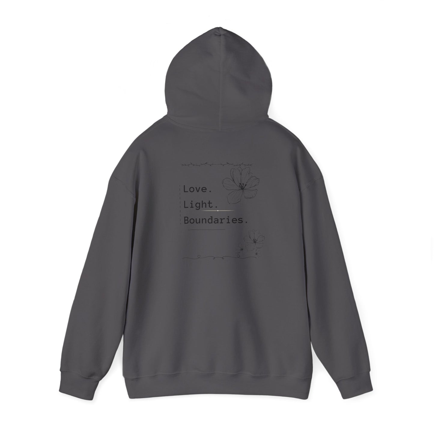 LOVE. LIGHT. BOUNDARIES.-Unisex Heavy Blend™ Hooded Sweatshirt