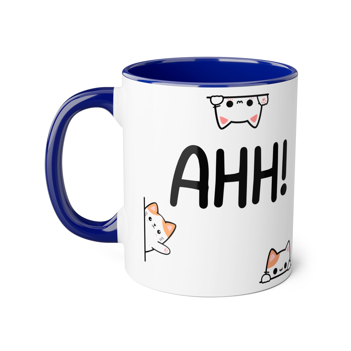 AHH! Kitty Cat Kawaii Accent Mugs, 11oz