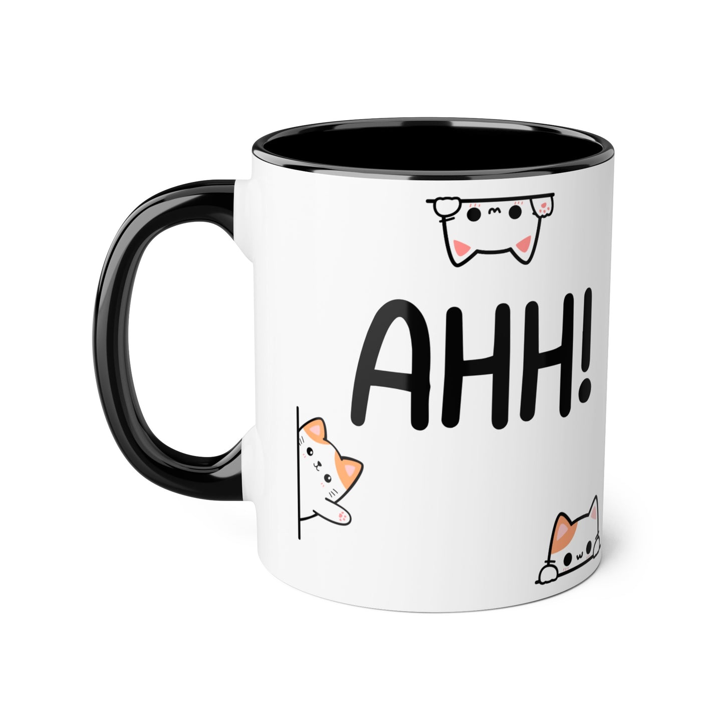 AHH! Kitty Cat Kawaii Accent Mugs, 11oz