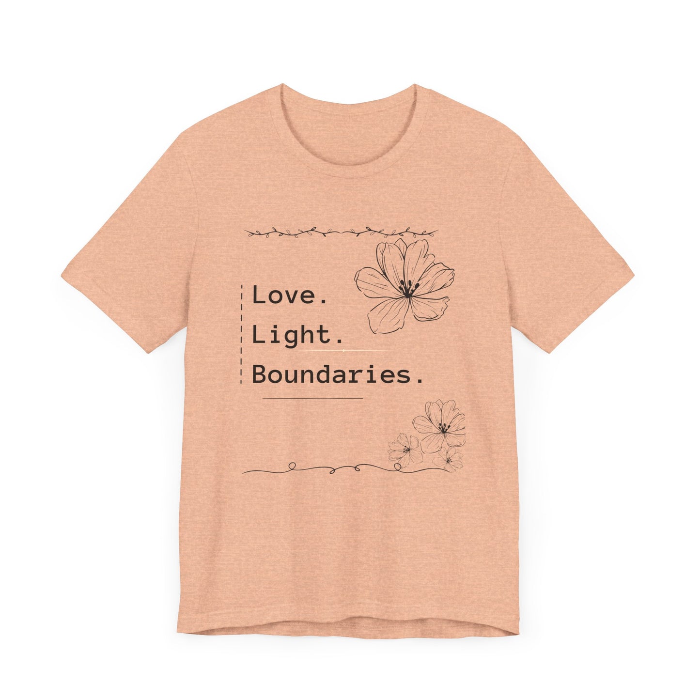 LOVE. LIGHT. BOUNDARIES. Unisex Jersey Short Sleeve Tee