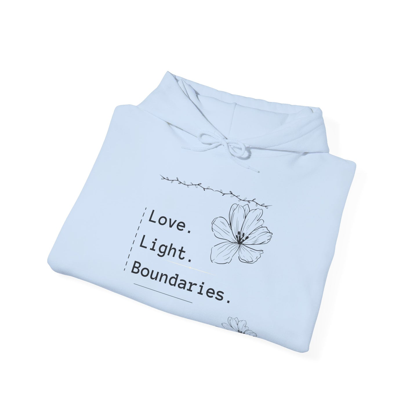 LOVE. LIGHT. BOUNDARIES.-Unisex Heavy Blend™ Hooded Sweatshirt