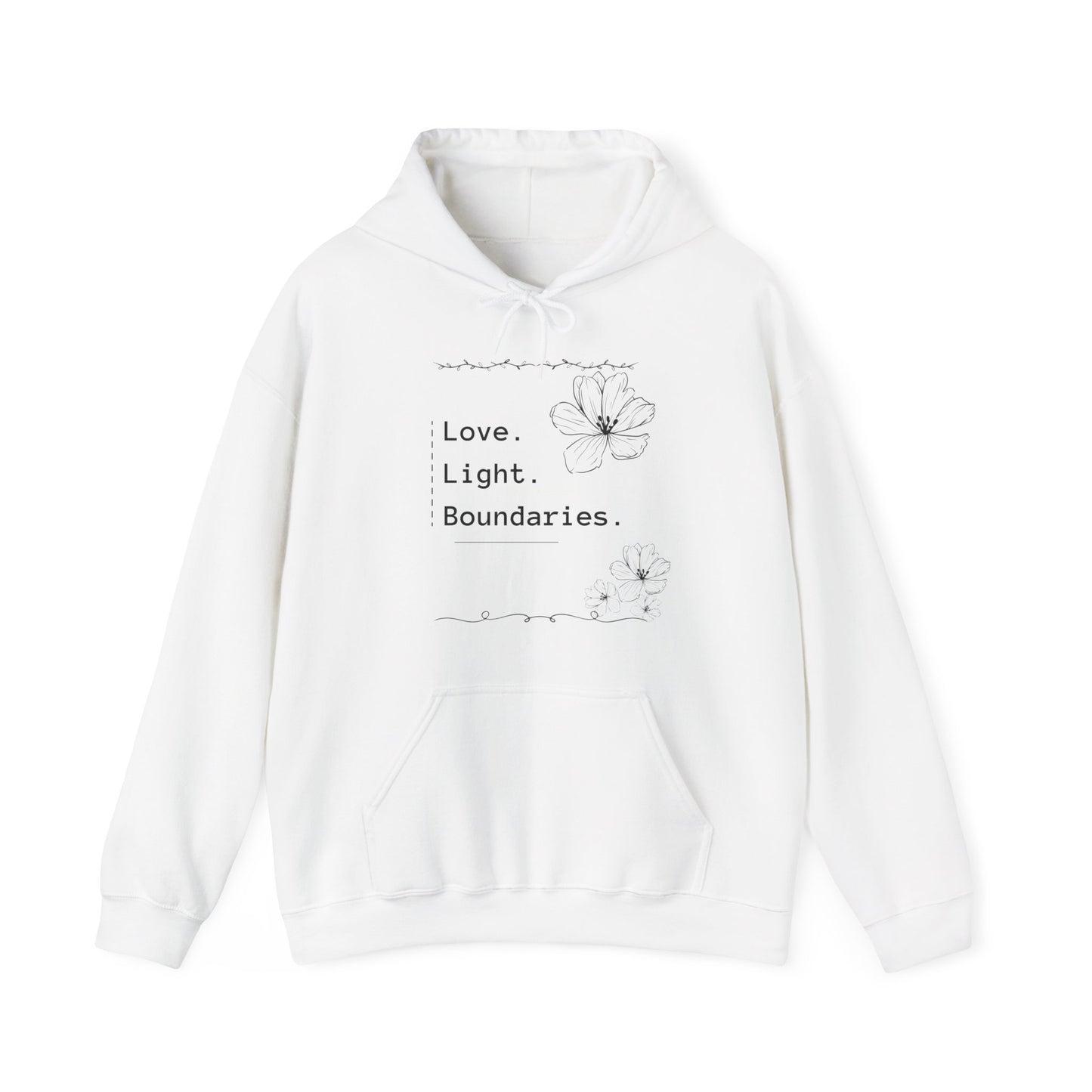 LOVE. LIGHT. BOUNDARIES.-Unisex Heavy Blend™ Hooded Sweatshirt