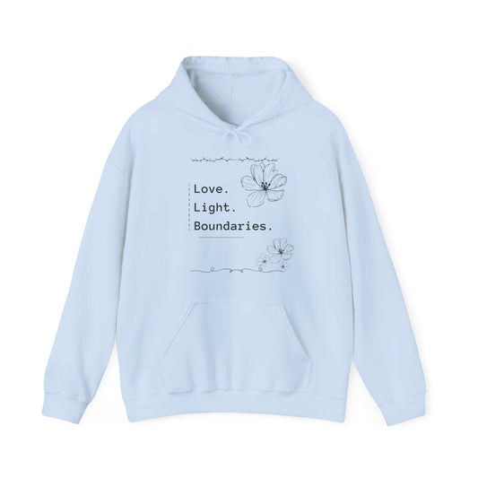 LOVE. LIGHT. BOUNDARIES.-Unisex Heavy Blend™ Hooded Sweatshirt