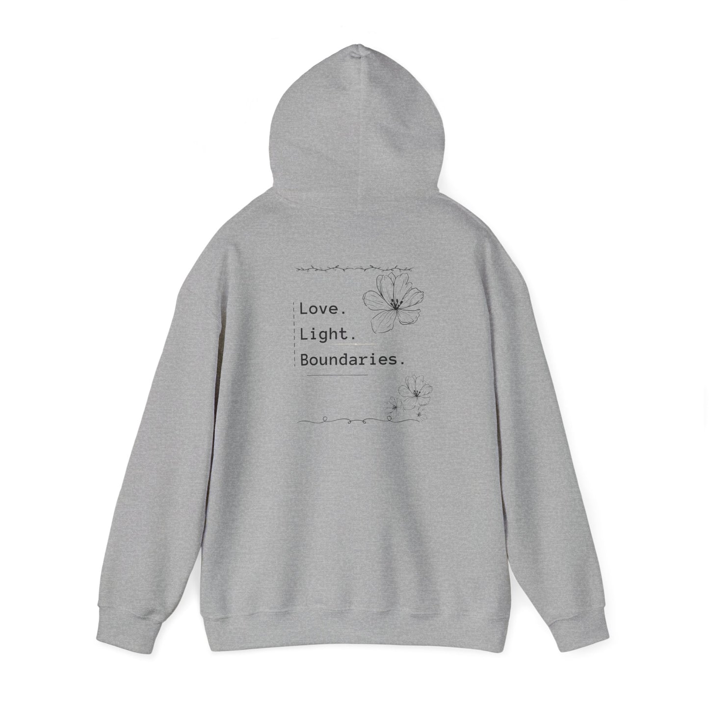 LOVE. LIGHT. BOUNDARIES.-Unisex Heavy Blend™ Hooded Sweatshirt