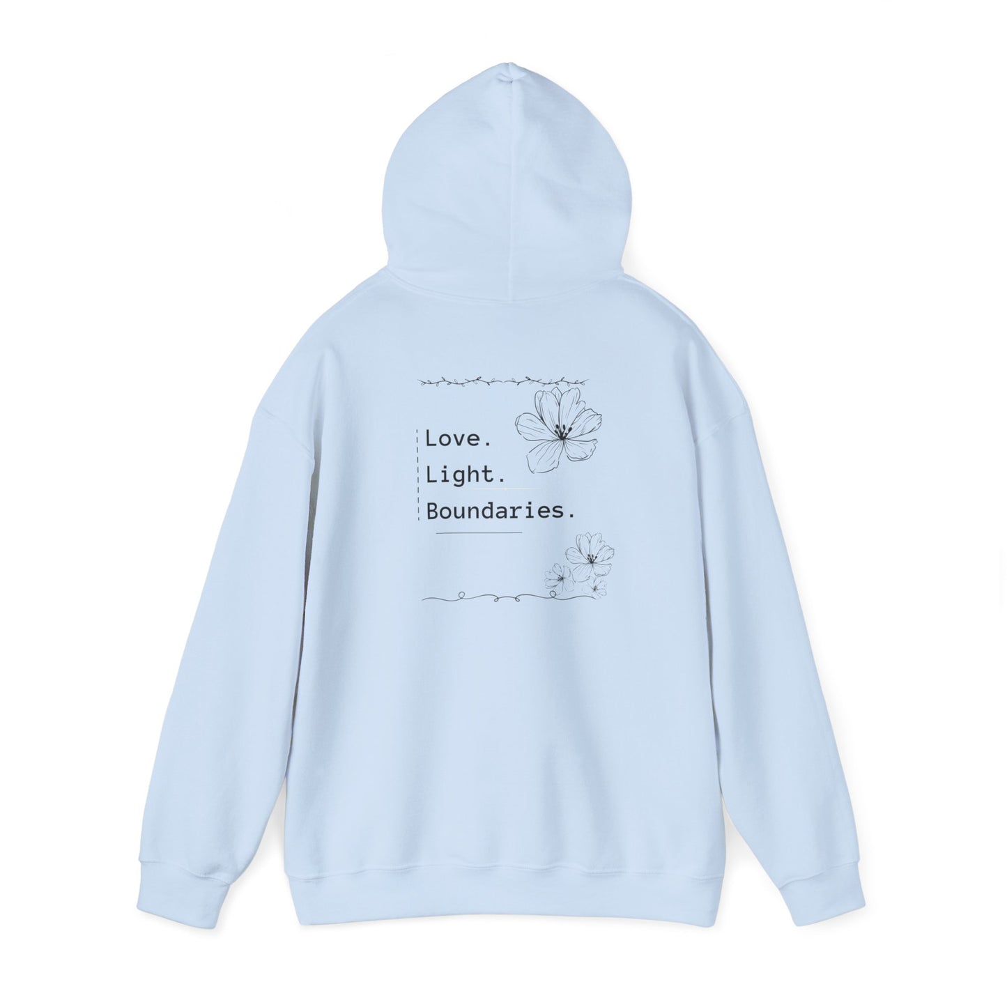 LOVE. LIGHT. BOUNDARIES.-Unisex Heavy Blend™ Hooded Sweatshirt