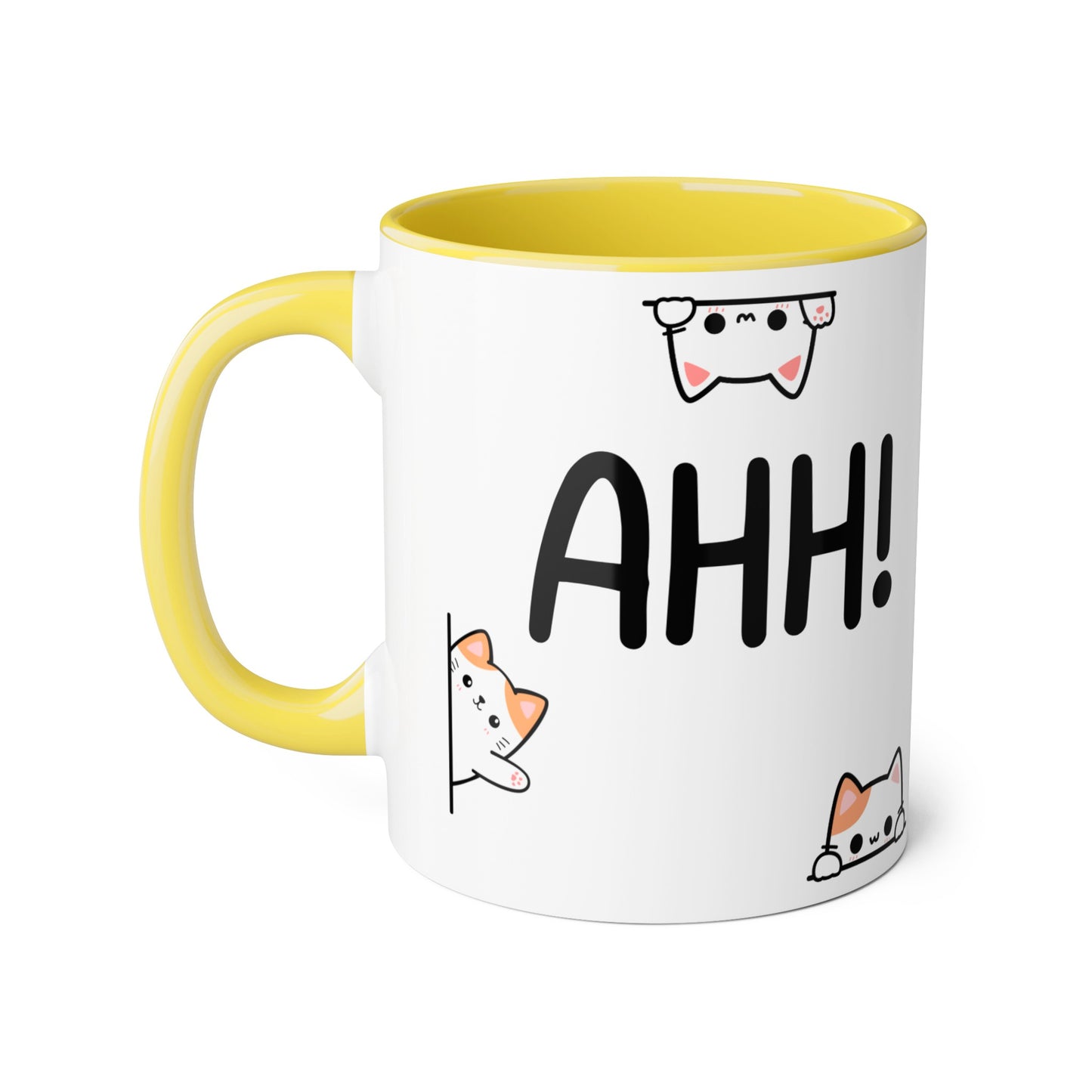 AHH! Kitty Cat Kawaii Accent Mugs, 11oz