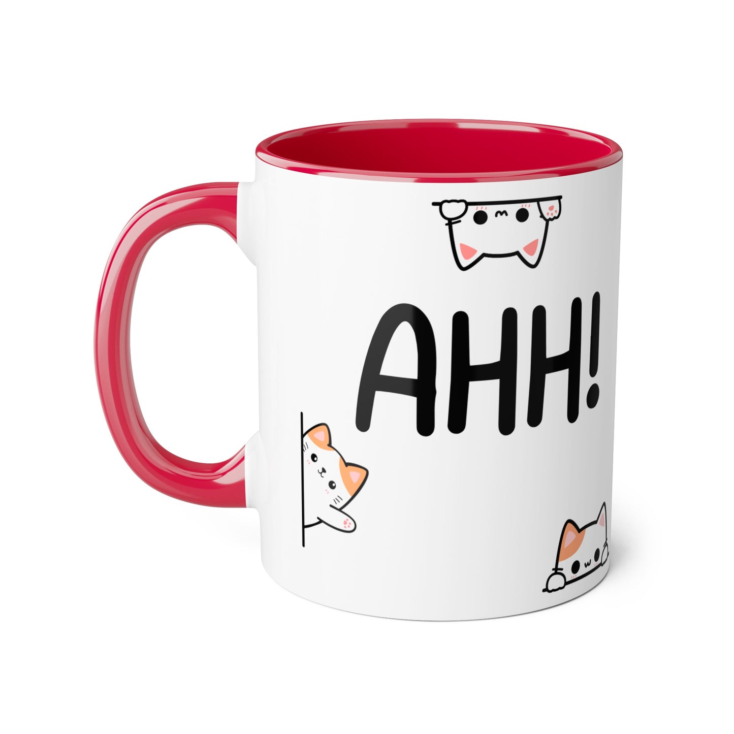 AHH! Kitty Cat Kawaii Accent Mugs, 11oz